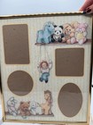 Vintage Nursery Baby Photo Collage Frame     Stuffed Animals Gold Tone 4 Openings