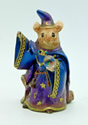 1997 Windstone Editions 4  Mouse Wizard Peacock Figurine Crystal Ball M Pena