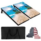 Cornhole Board Set 4x2 Regulation Size Cornhole Set With 4 2ft Beach Palm Trees