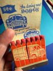 Vtg 1940 s Dodge Plymouth Feature Matchbook Automobile Advertising Full Unused