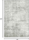 Livelyglow 8x10 Washable Distressed Area Rug  Neutral Living Room Carpet
