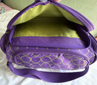 Creative Options Stow n go Bag  Tote Travel  Crafting  Storage  Purple W circles