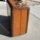 Vtg Samsonite Luggage Train Case Suitcase Camel Brown Shwayder Bros No Key 4616