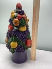 Vintage Holland Mold Handmade Ceramic Fruit Christmas Topiary Tree Centerpiece