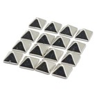 100 Silver Tone Metallic Acrylic Rock Punk Pyramid Spike Studs 9x9mm No Hole