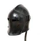 Medieval Knight Barbuta Roman Armor Black Helmet