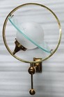 Antique Vintage Saturn Art Deco Fixture Wall Sconces Brass Light Star Glass Lamp