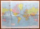 Vintage Hammond World Map 1970