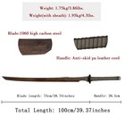 Antique Look Curved Sword Replica manganese Steel Oil   quenched Groove Blade 