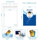 10 Pack Heavy Duty Waterproof Id Card Holder Vertical Pvc Sleeve Pocket