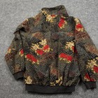 Vtg Singyun Bomber Jacket Womens Medium Multicolor Floral Print Lined Full Zip