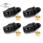 Stainless Steel 6an To 3 8  Fuel Hardline Adapter 4pcs Male Flare Fitting Kit