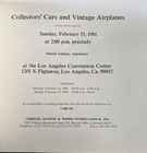 2 15 81 Christie s Collectors  Cars And Vintage Airplanes Auction Catalog  L a 