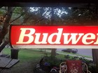 Vintage Budweiser Pool Table Light - Beer Sign Bud 48    X 9  X 8 