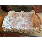 Longaberger 2002 Large Rectangular Basket With Floral Liner And Protector