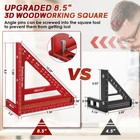 8 5 Inch Large Carpenter Square     Multi-angle Measuring And Marking   Red