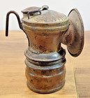Vintage Antique Brass Auto-lite Carbide Miner s Head Lamp Universal Lamp