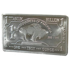 1 Troy Ounce  oz  Bullion Titanium Bar Paperweight Metal With Certificate Of    