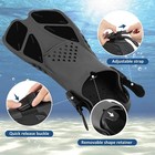 Snorkel Fins  Swim Fins Open Heel Adjustable Swim Flippers Travel Size Short    