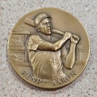 Henry Aaron Hall Of Champions Baseball Bronze Medal   Box By Medallic Art Co