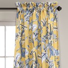 Dolores Light Filtering Window Panels  Pair  52  W X 84  L  Yellow - Floral C   