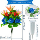 Artificial Cemetery Flowers Grave Set Of 2 Artificial Flowers Bouquet Memorial