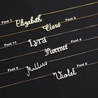 Personalised Name Necklace 925 Silver  Gold  Rose Pendant  Gift For Her Women