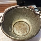 Vintage Hand Hammered Copper Brass Bucket Cauldron Pot 9    X 5 H Made In Turkey