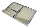 Vintage Smoking Woman C7 Cigarette Case W built In Lighter Metal Wallet