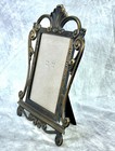 Vintage Ornate Brass Picture Frame Art Nouveau Hollywood Regency Scrolled 5x7