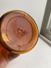 Crude And Swirly Amber Globe Pint Fruit Jar