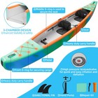 Inflatable Kayak 2 Person  Heavy Duty Tandem Touring Kayak With Aluminum Paddles
