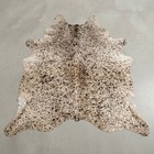 Genuine Salt   Pepper Cowhide Rug Natural Hair On Hide Leather Western Area Rug