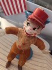 1950 s Celluloid Bellhop Organ Grinder Monkey Carnival Prize Straw Stuffed Body 