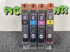 4-pk Genuine Canon Oem Cli-8 Ink Cartridges   Tanks C y m bk