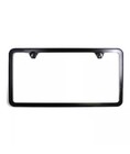 2pcs Slim Black Stainless Steel License Plate Frame Screw Caps  slim 2 Hole Bf-2