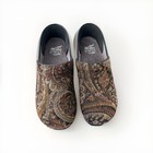 Dansko Womens Multicolor Paisley Tapestry Professional Slip-on Clog Sz 41 10 5