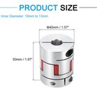 Aluminum Shaft Coupling 10mm To 13mm Spider Coupler L50mm X D40mm Connector