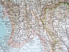 1911 Original Antique Map Of Thailand Siam Burma Myanmar Malaysia Singapore