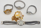 Lot Of 5 Vintage Women   s Wrist   Pendant Watches Timex  Arenix  Thomas Kinkad