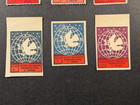 Albania 1946 Globe  Dove  Olive Branch Lot Of 8 Mvlhog 3 Imperfs   5 Perfed