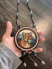 Mountain Lion Medallion Native American Made Pow Wow Regalia Native Beadwork