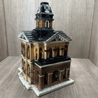 Byron Molds 1984 Ceramic Court House City Hall Hand Painted Lighted Brown Black
