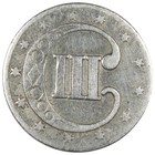 1853 Three Cent Silver Low Grade Details Cleaned A2803