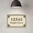 12  X 8   Custom Metal Iron House Number Plaque Personalized Home Address Sign