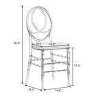 Elegant Set Of 3 Clear Acrylic Chiavari Ghost Chairs Cushions For Dining Events