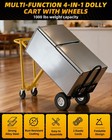 Heavy Duty Steel Hand Truck 4-in-1 Dolly Cart For Garage Shop Warehouse Moving