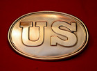Rally Round The Flag 3 Items Civil War Belt Buckle   2 Plates Box   Breast Strap