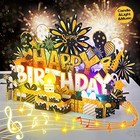 Birthday Card   Musical Pop Up Birthday Cards W Light   Blow Blackgold Blowable