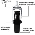 Finnhomy Swivel Caster Wheels 5 Inch Threaded Stem Casters Set Of 4 Heavy Duty